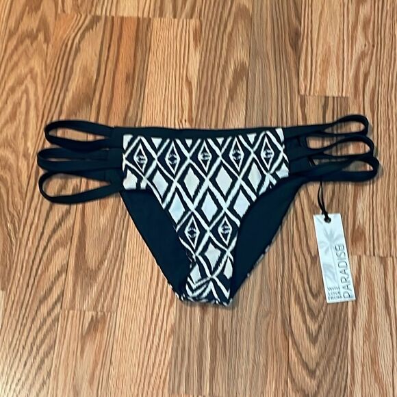With Love From Paradise TRIBAL | SPORTY BIKINI Set , WLFP, black white, Large - Picture 3 of 9